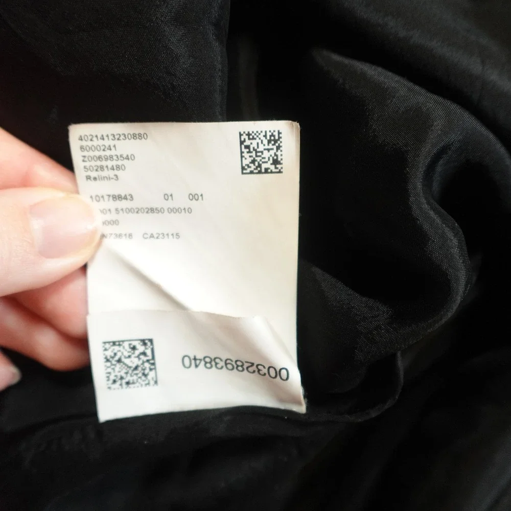 Hugo Skirt Womens 6 Black Mini Pencil‎ Office Workwear Zip Textured